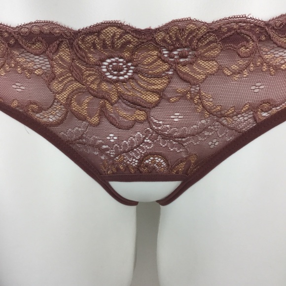 Lace Floral Sexy Lingerie For Women Crotchless G String Panty Thong - Picture 4 of 6